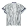 3B Ποδοσφαιρική μπλούζα με V-neck, γυαλιστερή, oversized “Grey White” 857113TTVQ71461