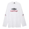 3B Sports Icon Μπλούζα με μακριά μανίκια Oversized “Λευκό Μαύρο Κόκκινο” 720250TPVD79065