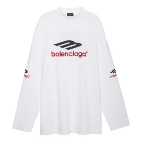 3B Sports Icon Μπλούζα με μακριά μανίκια Oversized “Λευκό Μαύρο Κόκκινο” 720250TPVD79065