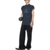 Αμάνικο T-shirt για σέρφερ «Black Blue» 767844TPVM31412