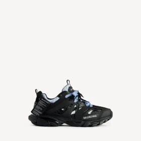 Ανδρικά αθλητικά Sneakers τύπου «track shirt» σε μαύρο/μπλε