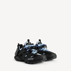 Ανδρικά αθλητικά Sneakers τύπου «track shirt» σε μαύρο/μπλε