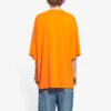 Ανδρικά Balenciaga FW21 HI MY NAME IS WIDE FIT με αλφαβητική εκτύπωση, ρετρό πλεκτό, κοντομάνικο, πορτοκαλί 661715TKVH57513