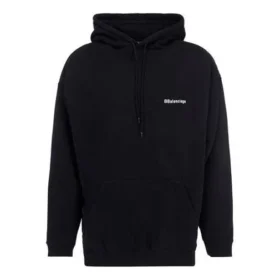 Ανδρικά Balenciaga με κουκούλα, καθημερινά, από καθαρό βαμβάκι, μαύρα 570811TJV851070