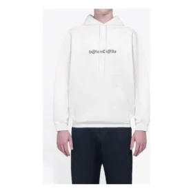 Ανδρικά Balenciaga με συμβολικό λογότυπο στο στήθος, ρετρό, λευκά 570811TIV519040