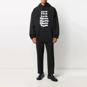 Ανδρικά Balenciaga με τυπωμένο αλφάβητο, Casual, Μαύρα 641679TJV931070