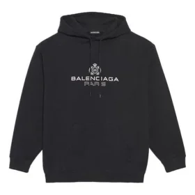 Ανδρικά Balenciaga με τυπωμένο λογότυπο αλφάβητου, μαύρα 570811TGV701000