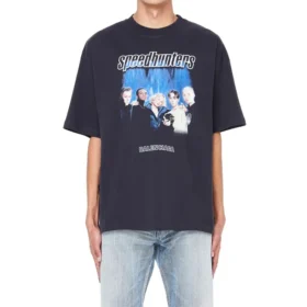 Ανδρικά Balenciaga Speed Hunters Μαύρο Μπλε Λουράκι Κοντομάνικο Γκρι 541875TCV381055