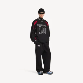 Ανδρικά φαρδιά παντελόνια φόρμας Balenciaga | NBA Collaboration σε μαύρο/λευκό