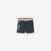 Ανδρικά μαγιό σορτς με έντονο σχέδιο tie dye σε μαύρο χρώμα