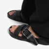 Ανδρικά Mules με ζώνη σε μαύρο χρώμα