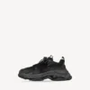 Ανδρικά πάνινα Sneakers «Triple S» με διαφανή σόλα σε μαύρο χρώμα
