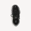 Ανδρικά πάνινα Sneakers «Triple S» με διαφανή σόλα σε μαύρο χρώμα