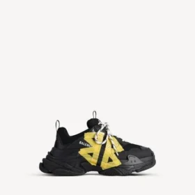 Ανδρικά πάνινα Sneakers τύπου «Triple S Tape Type» σε μαύρο/κίτρινο