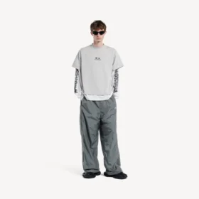 Ανδρικά παντελόνια φόρμας σε χρώμα elephant grey