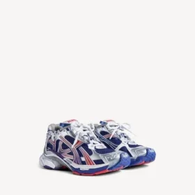 Ανδρικά Runner Sneakers με χρωματική διαβάθμιση σε μπλε ναυτικό/κόκκινο/γκρι