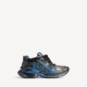 Ανδρικά Runner Sneakers με πλέγμα σε διαβαθμισμένη απόχρωση σε μαύρο/μπλε/γκρι