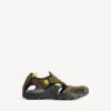 Ανδρικά σανδάλια Sneakers πεζοπορίας σε χρώματα ταούπε/μαύρο/κίτρινο νέον