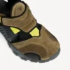 Ανδρικά σανδάλια Sneakers πεζοπορίας σε χρώματα ταούπε/μαύρο/κίτρινο νέον