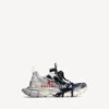 Ανδρικά Sneakers 3XL με διαιρεμένο λογότυπο σε χρώματα κελύφους αυγού/κόκκινο/ναυτικό μπλε
