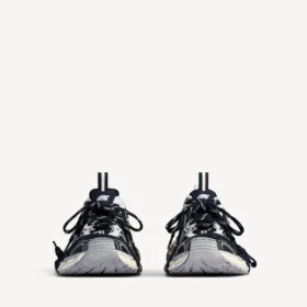 Ανδρικά Sneakers 3XL με διαιρεμένο λογότυπο σε χρώματα κελύφους αυγού/κόκκινο/ναυτικό μπλε