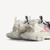 Ανδρικά Sneakers 3XL με διαιρεμένο λογότυπο σε χρώματα κελύφους αυγού/κόκκινο/ναυτικό μπλε