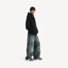 Ανδρικά Sneakers 3XL με διαιρεμένο λογότυπο σε χρώματα κελύφους αυγού/κόκκινο/ναυτικό μπλε