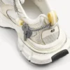 Ανδρικά Sneakers 3XL με διακοσμητικά στοιχεία σε λευκό/κίτρινο/ασημί/μαύρο