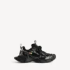 Ανδρικά Sneakers 3XL με διακοσμητικά στοιχεία σε μαύρο/ασημί