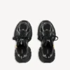 Ανδρικά Sneakers 3XL με διακοσμητικά στοιχεία σε μαύρο/ασημί