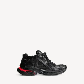 Ανδρικά Sneakers με LED σε μαύρο χρώμα