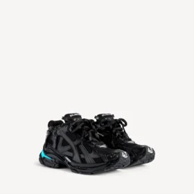 Ανδρικά Sneakers με LED σε μαύρο χρώμα