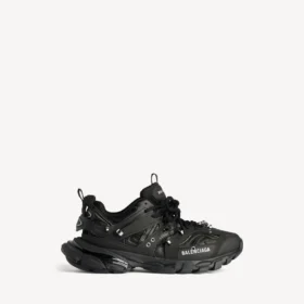 Ανδρικά Sneakers με τρύπες σε μαύρο χρώμα