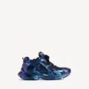 Ανδρικά Sneakers τρεξίματος με ιριδίζον φινίρισμα σε μπλε χρώμα