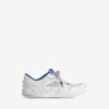 Ανδρικά Sneakers τύπου «Hamptons» με φθαρμένη εμφάνιση σε λευκό/σκούρο μπλε/γκρι