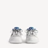 Ανδρικά Sneakers τύπου «Hamptons» με φθαρμένη εμφάνιση σε λευκό/σκούρο μπλε/γκρι