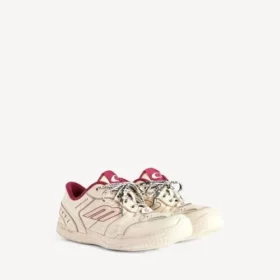 Ανδρικά Sneakers τύπου «Hamptons» με μέτρια φθορά σε χρώμα υπόλευκο/κόκκινο