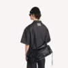 Ανδρική τσάντα crossbody Le City με πολλές τσέπες, μεσαίου μεγέθους, σε μαύρο χρώμα