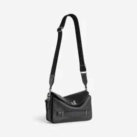 Ανδρική τσάντα messenger Le 7 Cube, μικρή, σε μαύρο χρώμα