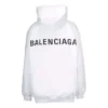 Ανδρικό Balenciaga Back Alphabet με κουκούλα, μακρυμάνικο, λευκό 556113TAV379000