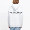 Ανδρικό Balenciaga Back Alphabet με κουκούλα, μακρυμάνικο, λευκό 556113TAV379000