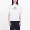 Ανδρικό Balenciaga BB Paris με τύπωμα, στρογγυλό λαιμό και κοντά μανίκια, ρετρό έκδοση, λευκό 594579TGV609000