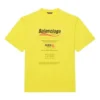 Ανδρικό Balenciaga Dry Cleaning Boxy Logo Printing Loose Short Sleeve Κίτρινο 651795TKVF87175