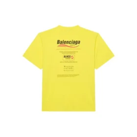 Ανδρικό Balenciaga Dry Cleaning Boxy Logo Printing Loose Short Sleeve Κίτρινο 651795TKVF87175 Ανδρικό Balenciaga Dry Cleaning Boxy Logo Printing Loose Short Sleeve Κίτρινο 651795TKVF87175