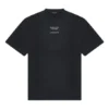 Ανδρικό Balenciaga FW21 Couture Alphabet με στρογγυλό λαιμό και κοντά μανίκια, μαύρο 651795TJV901070
