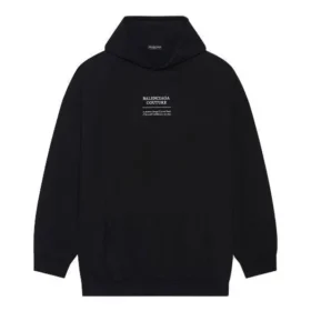 Ανδρικό Balenciaga FW21 Φαρδύ, χαλαρό, με κουκούλα και μακριά μανίκια, μαύρο 651799TJV910107