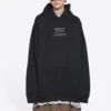 Ανδρικό Balenciaga FW21 Φαρδύ, χαλαρό, με κουκούλα και μακριά μανίκια, μαύρο 651799TJV910107