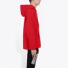 Ανδρικό Balenciaga FW21 Φαρδύ μπλουζάκι με κουκούλα και λογότυπο, μακρυμάνικο, κόκκινο 600583TIV846540