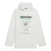 Ανδρικό Balenciaga FW21 με τυπωμένο αλφάβητο λογότυπου, φαρδύ, λευκό 662424TKVF89085