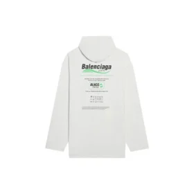 Ανδρικό Balenciaga FW21 με τυπωμένο αλφάβητο λογότυπου, φαρδύ, λευκό 662424TKVF89085 Ανδρικό Balenciaga FW21 με τυπωμένο αλφάβητο λογότυπου, φαρδύ, λευκό 662424TKVF89085